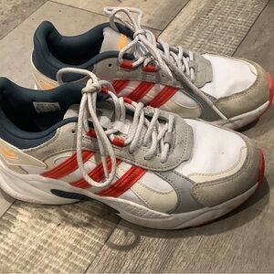 Adidas Neo CrazyChoas Shadow Cream White Gray Red Men’s Size 6.5 Sneakers